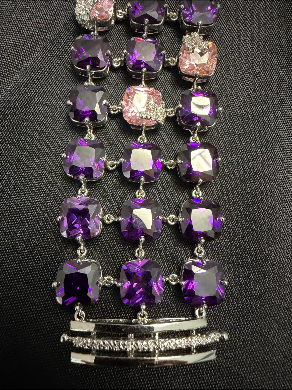 Park Lane Lavish Bracelet Purple & Pink CZ Statement Bracelet $472 Retail - Picture 3 of 7